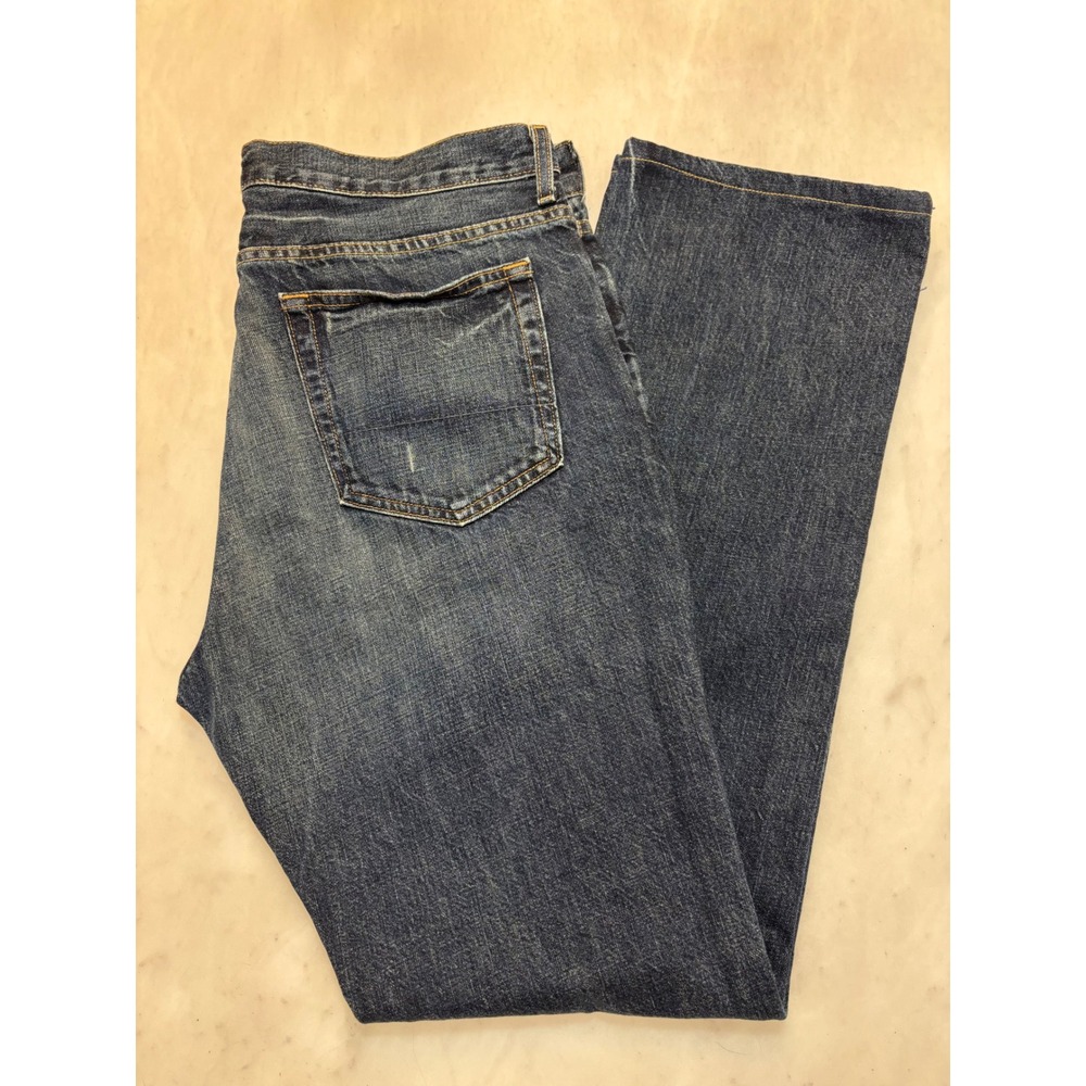 J Crew 35/36 Mens Dark Wash Straight Leg Denim Jeans